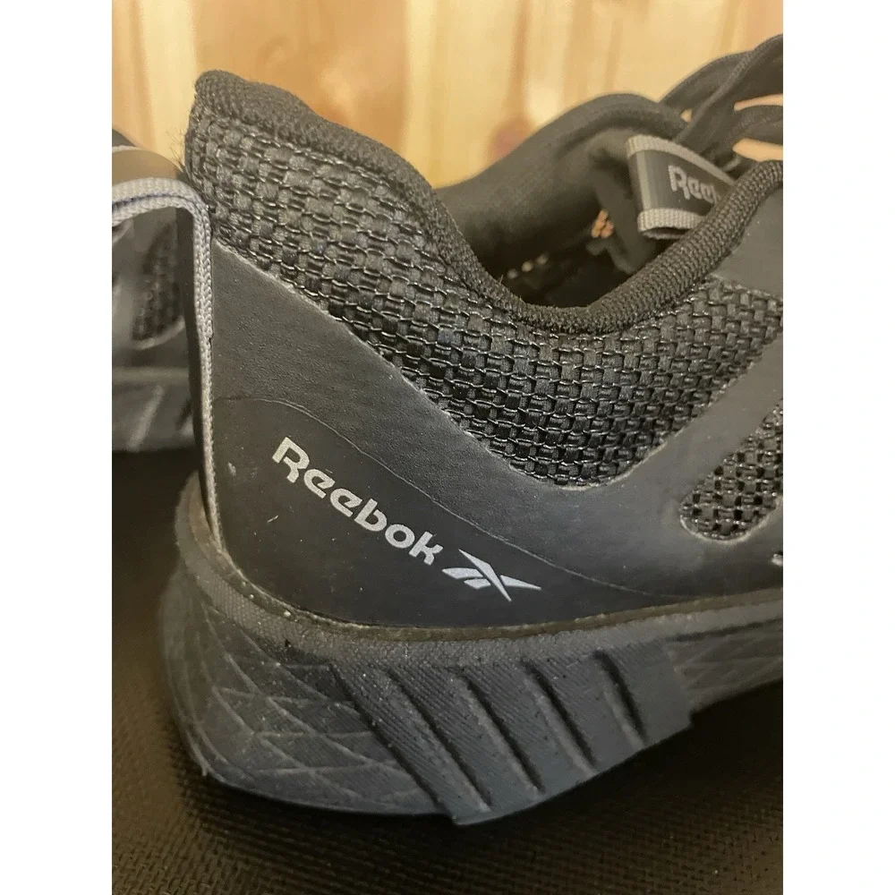 Reebok Fusion Flexweave Comp Safety Toe Work Sneakers, Mens Size 8.5 M, Black